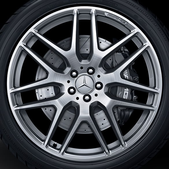 22 Inch AMG Wheel Set Cross Spoke Rims Titanium Grey GLE Coupe C292