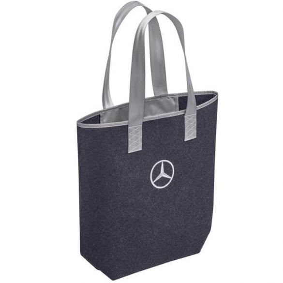 Einkaufstasche Filz dunkelblau grau Mercedes-Benz