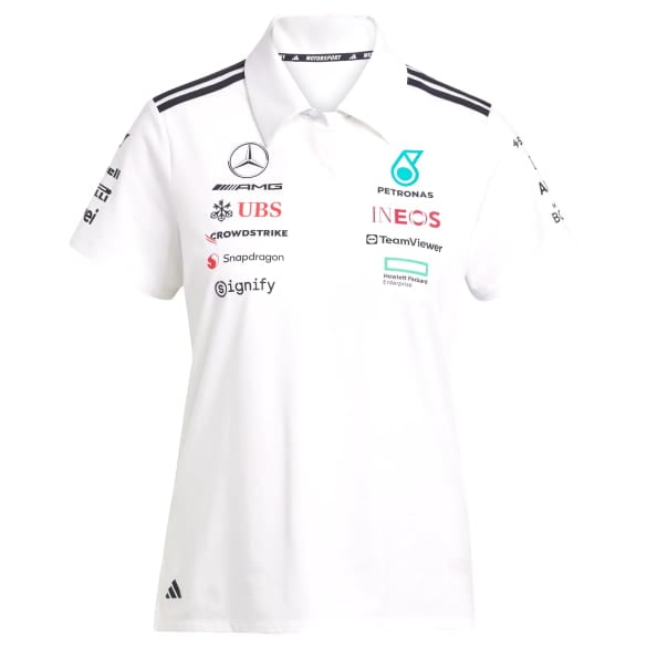 Ladies polo shirt adidas Mercedes-AMG PETRONAS F1 Team white