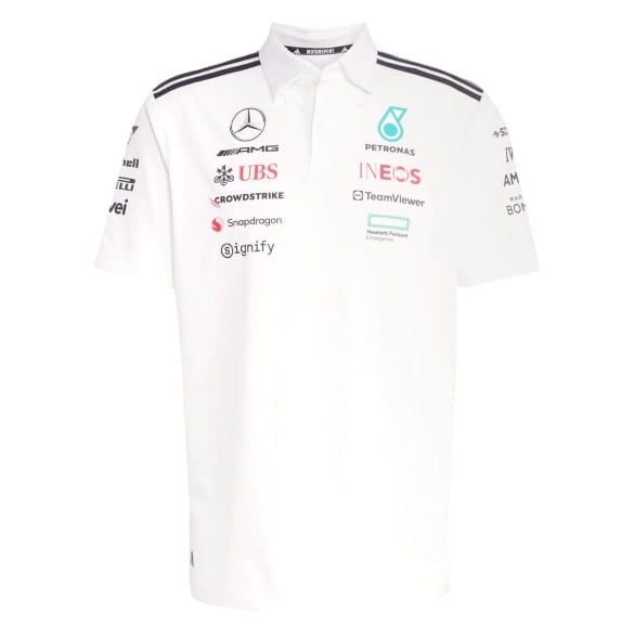 Mens polo shirt adidas Mercedes-AMG PETRONAS F1 Team white