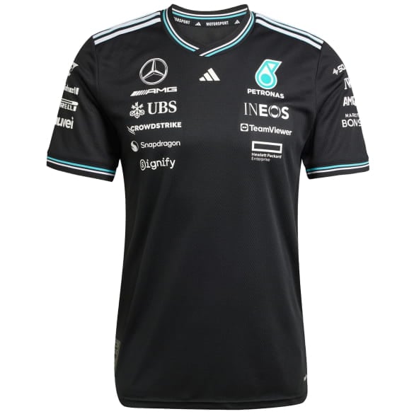 T-shirt men's driver authentic adidas Mercedes-AMG Petronas F1 black