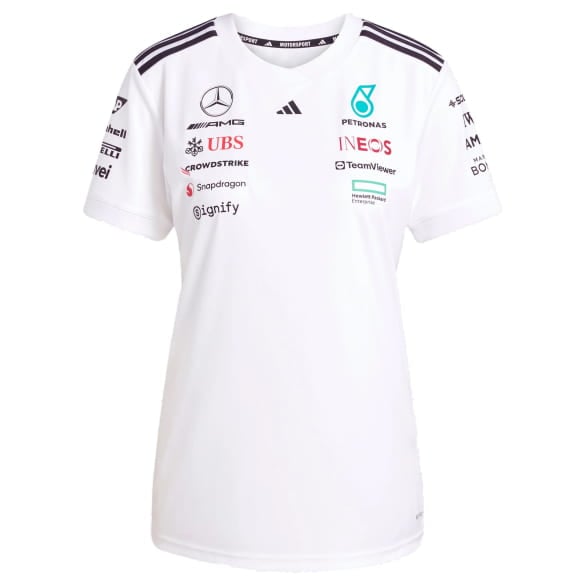 T-shirt ladies driver adidas Mercedes-AMG Petronas F1 white