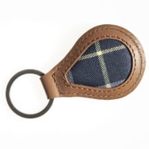 Key fob drop chequered cognac leather Genuine Mercedes-Benz | B66058305