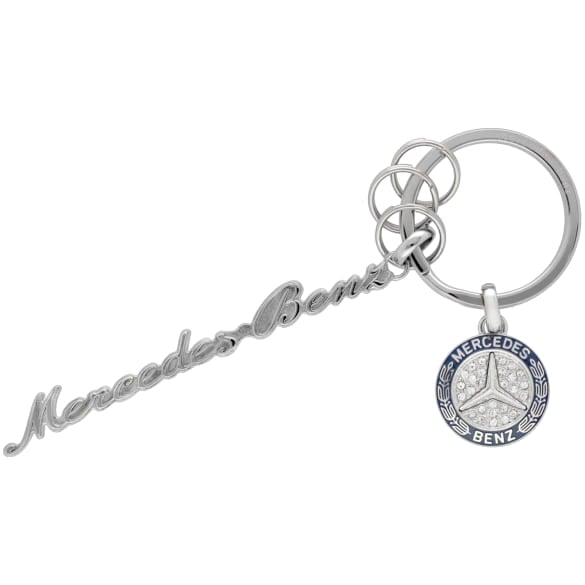 Key fob Mercedes-Benz Classic Lettering silver Genuine Mercedes-Benz