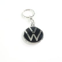 Keychain New VW Logo black chrome Genuine Volkswagen | 000087010BQ