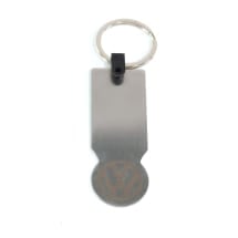 Keychain shopping cart release VW logo stainless steel Genuine Volkswagen | 1K6087010