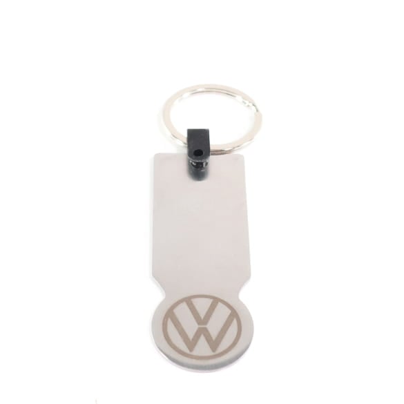 Keychain shopping cart release VW logo stainless steel Genuine Volkswagen