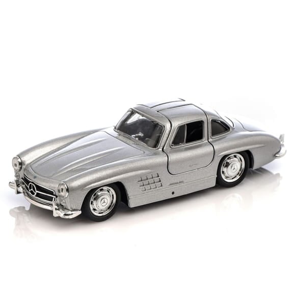 1:38 Pullback model car 300 SL gull-wing door silver Genuine Mercedes-Benz