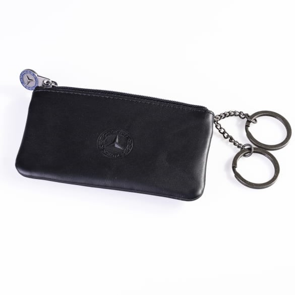 Key case wallet black leather Genuine Mercedes-Benz