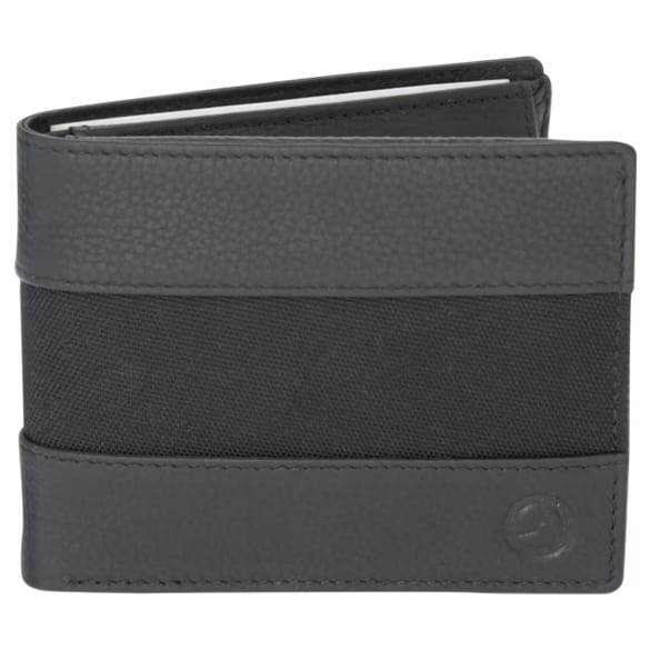 Men's wallet black leather polyamide Genuine Mercedes-Benz