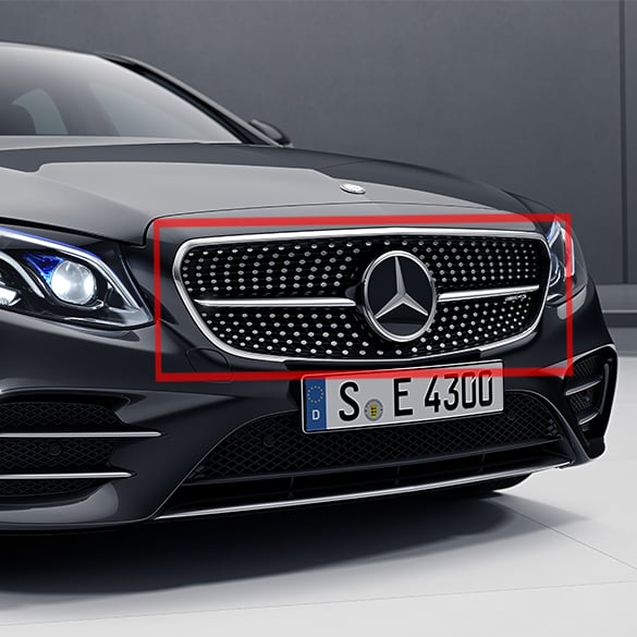 Mercedes-Benz E-klasse W213/S213 16-20 GRT frontgrill i Sort Chrome M  Kamera - Ak-tuning