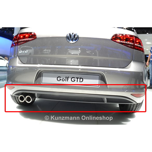 Original VW Golf 7 VII GTD, Diffusor, Stoßstange hinten, Volkswagen