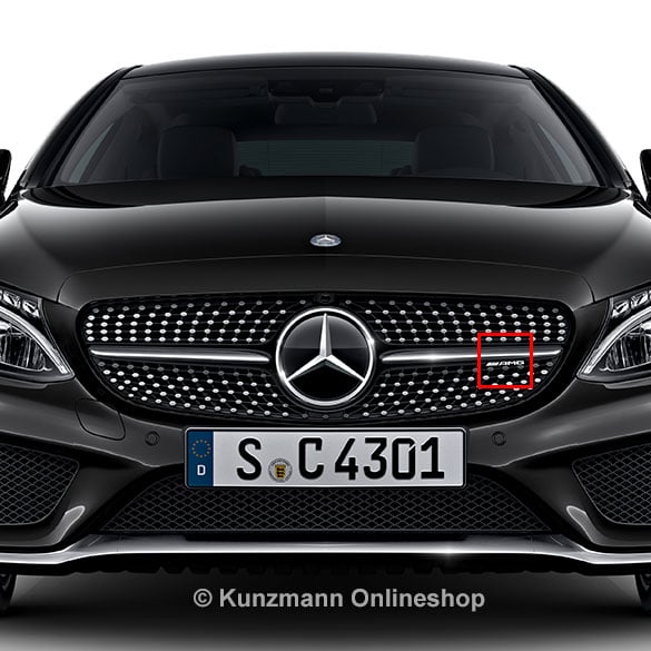 Neu Original Mercedes-Benz Schwarz Kühlergrill Stern Abzeichen