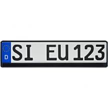 EU Kennzeichenhalter Nummernschildhalter schwarz PKW