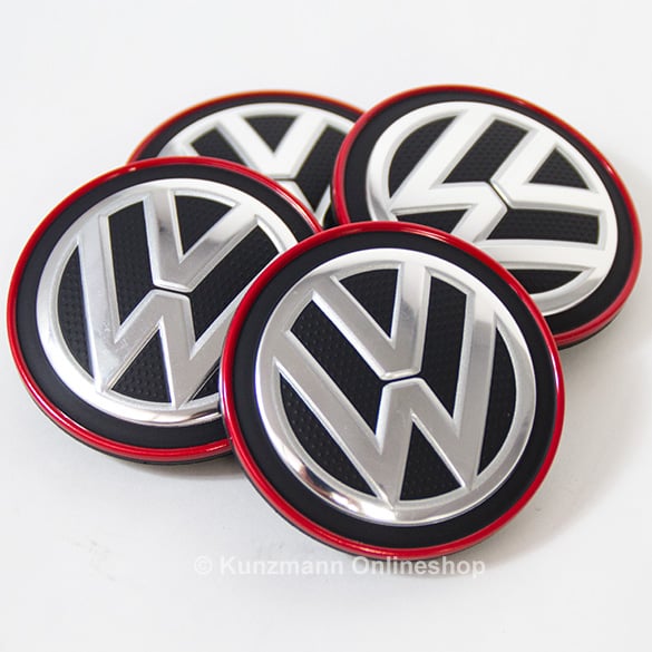 Radnabenabdeckung chrom & rot VW Golf 7 VII Original Volkswagen