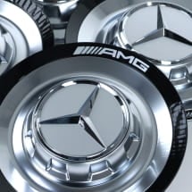 AMG Nabendeckel Zentralverschlussdesign himalaya grau Original Mercedes-Benz | A0004005700 7Y79-B