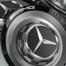 AMG Nabendeckel Zentralverschlussdesign himalaya grau matt Original Mercedes-Benz | A0004005700 7258-B