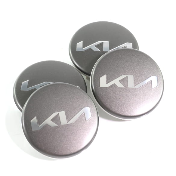 Nabendeckel Satz graphit grau satinfinish 50mm neues Logo Original KIA