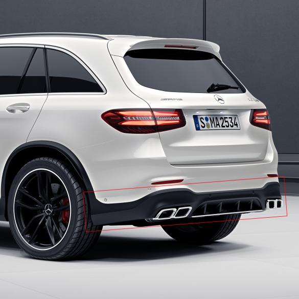 GLC SUV 63 AMG diffusor with exhaust tips, genuine Mercedes-Benz
