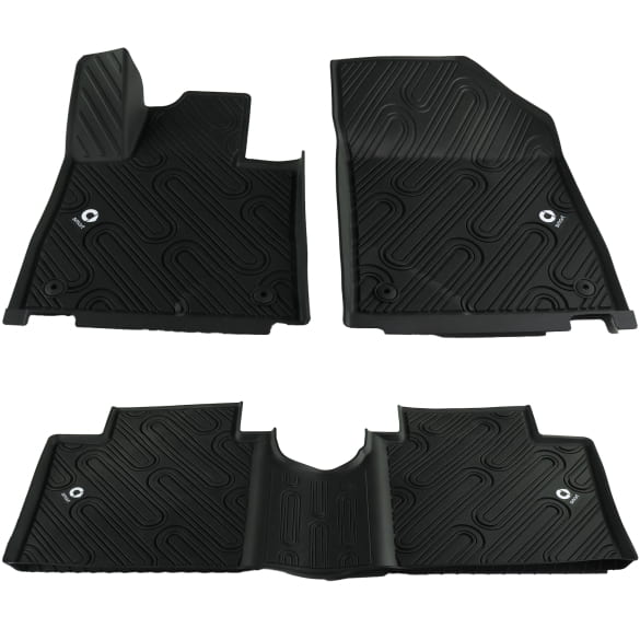 Rubber floor mats smart #3 THREE black 3-piece Genuine smart