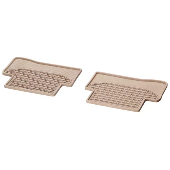 Rubber floor mats silk beige C-Class 205 rear Original Mercedes-Benz