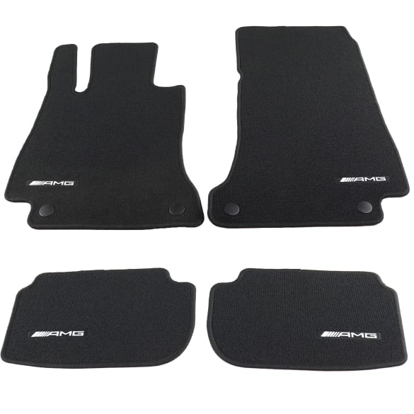 AMG floor mats short loops E-Class C238 Coupe Black 4-piece Genuine Mercedes-AMG 