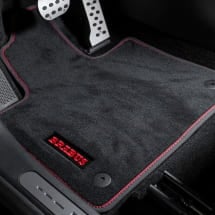 BRABUS floor mats set 3-piece velours black red Smart #1 | HX-871-00N