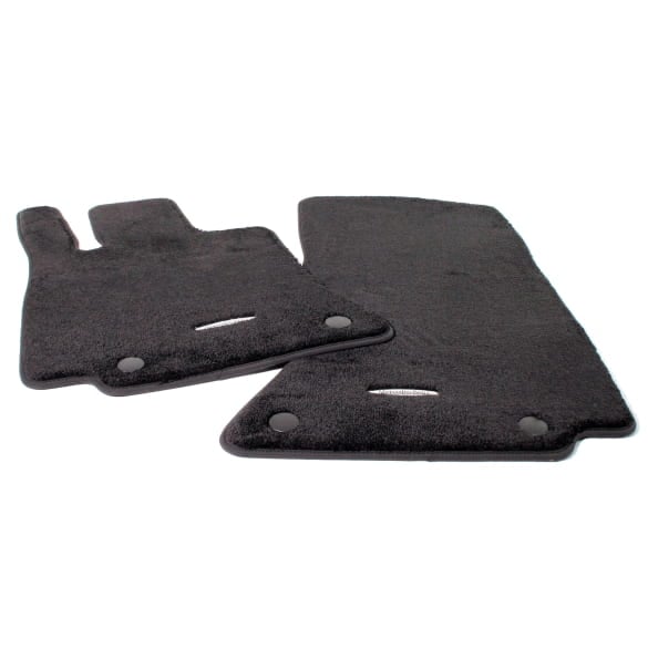 Front velours floor mats CLE C236 Coupé Black Genuine Mercedes-Benz | A2066805102 9K26-C236