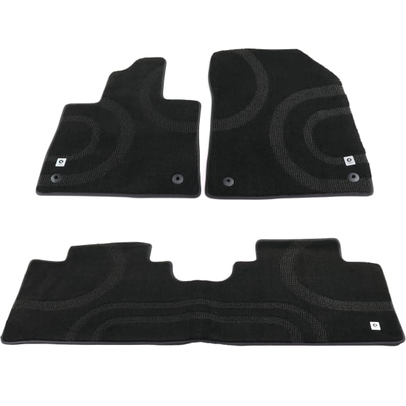 Floor mats velour mats smart #3 THREE black 3-piece original smart | QAP6608036124