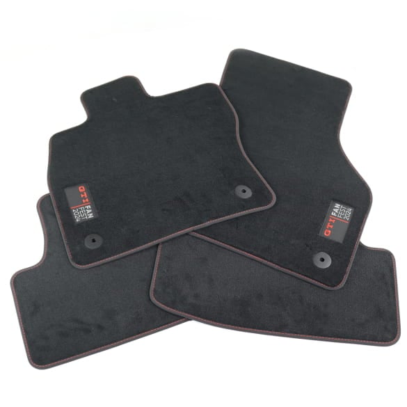 VW Golf 8 velours floor mats GTI Fanfest 2024 4-piece black genuine Volkswagen