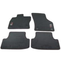 VW Golf 8 velours floor mats GTI Fanfest 2024 4-piece black genuine Volkswagen | 5H1061270B