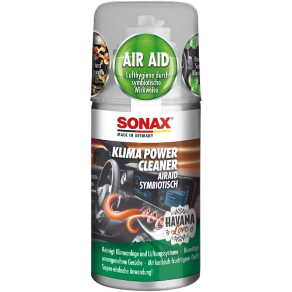 SONAX KlimaPowerCleaner AirAid symbiotic Havana Love Air conditioning cleaner spray can 100 ml