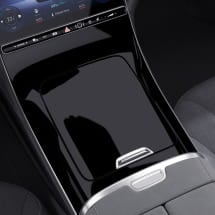 Center console High gloss black EQE V295 Genuine Mercedes-Benz | EQE-Hochglanz-schwarz-Mittelkonsole