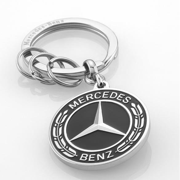 Schlüsselanhänger, Mercedes-Benz, Upcycling (schwarz, Edelstahl