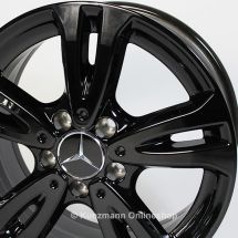 Mercedes-Benz 16 Zoll Felgensatz | CLA-Klasse W117 | 5-Doppelspeichen | schwarz | A24640100007X43-CLA