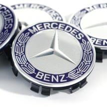 Nabendeckel Satz Mercedes-Benz Lorbeerkranz in Blau | A17140001255337