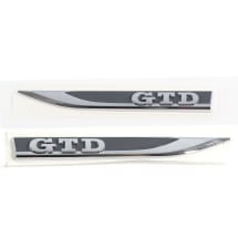 original Volkswagen GTD logo set | VW Golf 7 VII | Golf7-GTD-SchriftzugLI-RE