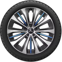 20 inch winter wheels EQE V295 black blue genuine Mercedes-Benz Pirelli | Q440141714960/970