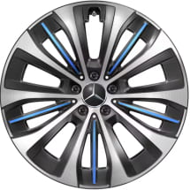 20 inch winter wheels EQE V295 black blue genuine Mercedes-Benz Pirelli | Q440141714960/970