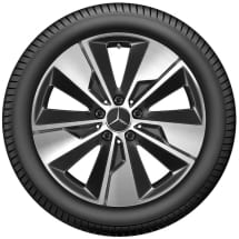 Winter wheels 18 inch V-Class Mopf2 W447 black Genuine Mercedes-Benz | Q44019151024A-Set