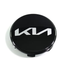 Hub cap set glossy black 50mm new logo genuine KIA | 66400ADE91BLBR-Set