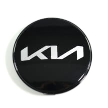 Hub cap set glossy black 50mm new logo genuine KIA | 66400ADE91BLBR-Set