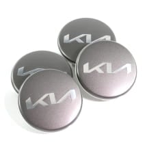 Hub cap set graphite grey satinfinish 50mm new logo genuine KIA | 66400ADE91GRA-Set