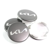 Hub cap set graphite grey satinfinish 50mm new logo genuine KIA | 66400ADE91GRA-Set