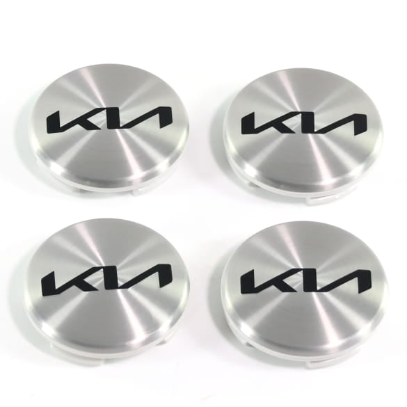 Hub cap set silver 50mm new logo genuine KIA | 66400ADE91SIA-Set