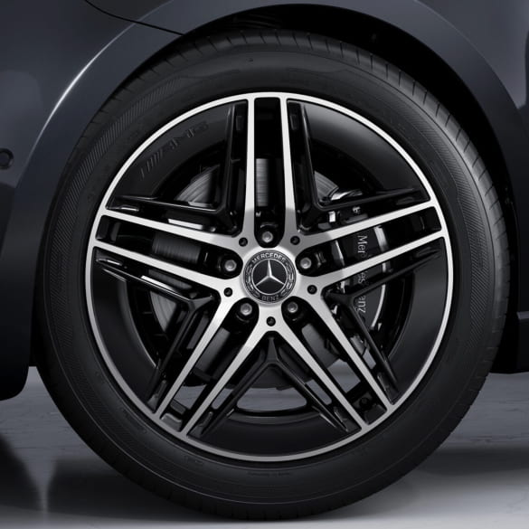 19-inch AMG wheel set V-Class W447 5-twin spokes black high-sheen Genuine Mercedes-AMG 