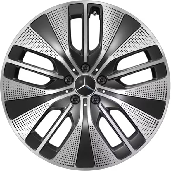20-inch wheels EQE sedan V295 black imprinted multi-spokes Genuine Mercedes-Benz