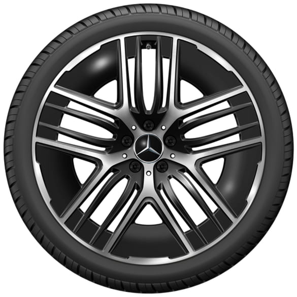 21 inch wheels EQE SUV X294 5-Y-spokes black silver glossy ...