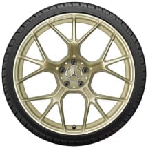 AMG 21 inch forged wheels AMG GT C192 cross spokes Golden | A1924011300/1400 1X71