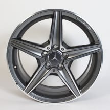 AMG 18-inch alloy wheel set | C-Class W205 | 5-spoke wheel | titanium gray | A2054011100/12007X21-Satz